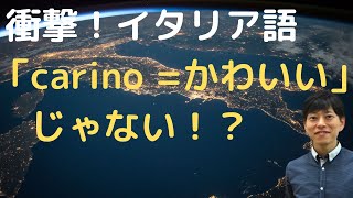 イタリア語　形容詞carinoの使い方