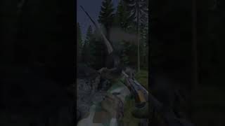 I PUT DOWN A RAPTOR WITH A BREAK ACTION 7.62 RIFLE #shorts #dinos #dayz