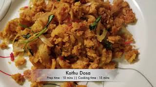 Kothu Dosa | Dosa 65 | Street style - easy and tasty!