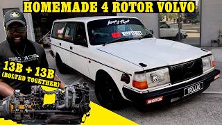 They Bolted TWO ENGINES Together - Homemade 4 ROTOR Volvo Wagon by Keep It Reet