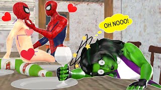 Granpa x Spider Girl Love Story vs Bad Badass Grandpa in Granny House? | Funny Horror Animation