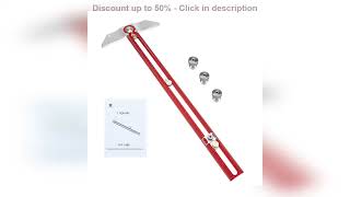 #HONGDUI MT-2465 Pro Woodworking Scriber Hooked On Wood Marking T Square Ruler Aluminum Alloy Hol