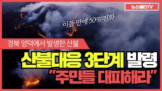 영덕산불 3단계 발령 주민들 대피 이틀만에 50% 진화 뉴스메타TV