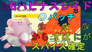 【特性パッチ・から・すぱ・にがスパイス確定】☆5ハピナスレイド配布【ポケモンSV】