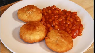 Family Breakfast Recipe Jamaican FRIED DUMPLING WITH BAKED BEAN | Easy Jamaican Fry Dumpling Recipe