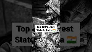 Top 10 Poorest State in India 🇮🇳 #top10ner #shorts