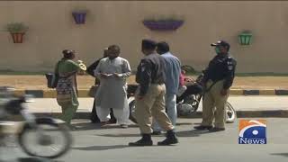 Karachi Police Ki Jaga Jaga Nakabandi Jari