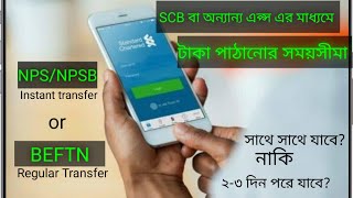 NPS or BEFTN এর মাধ্যমে টাকা পাঠালে Transfer হতে কতদিন সময় লাগে