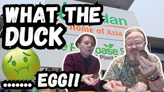 ASIAN FOOD HAUL, COOK and TASTE TEST REACTION TO 100 DAY EGGS!!!