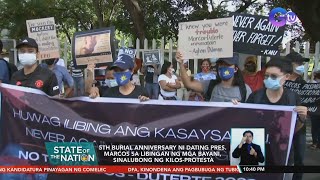 Burial anniv. ni dating Pres. Marcos sa Libingan ng mga Bayani, sinalubong ng kilos-protesta | SONA