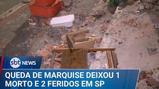 Idoso morre após ser atingido por marquise no centro de SP | #SBTNews (23/01/25)