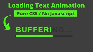 Text Loading Animation Effect CSS || Loading Text Animation Effect Using HTML CSS