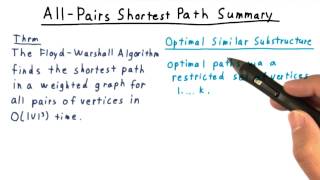 All Pairs Summary - Georgia Tech - Computability, Complexity, Theory: Algorithms