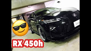 RX450ｈアンビエントランプをブルーに変更しろ！車体も真っ黒だぜ！