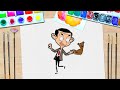 How to draw Mr.Bean / Mr.bean drawing / Easy Mr.bean drawing for kids #mrbean #mrbeandrawing