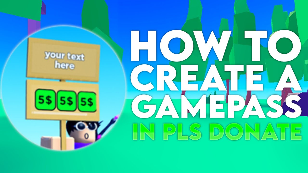 How To Create A Gamepass In PLS DONATE (Roblox) - YouTube