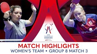 Mateja Jeger (CRO) vs Linda Zaderova (CZE) | WT G8 - Match 3 | #ITTFWorlds2024