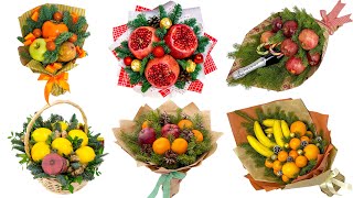 6 ideas fruit bouquet for the New Year  do it yourself