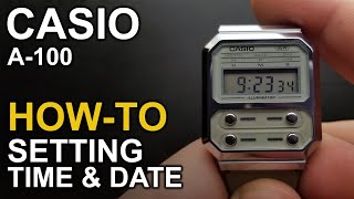 Casio A100 - Setting Time and Date - Module 3503