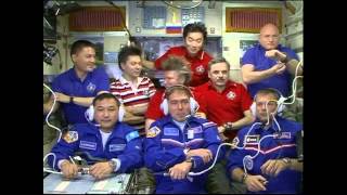 Expedition 45/Visiting Crew Welcomed Aboard the Space Station