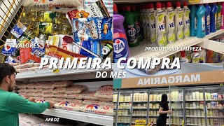 PRIMEIRA COMPRA DO MÊS CASADOS | valores e organização das compras