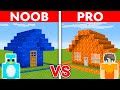 Noob VS Pro LAVA vs WATER HOUSE BUILD CHALLENGE