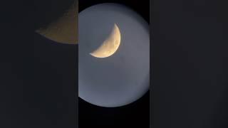 Waxing Crescent Moon - Windy 10x timelapse [Camera Shake Warning]
