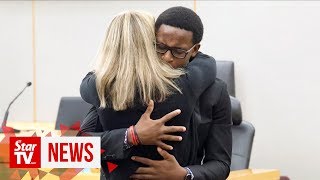 Emotional scenes as ex-Dallas cop sentenced to 10 years for murder