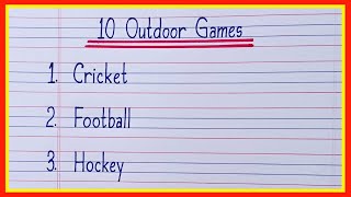 10 Outdoor Games Name in English | Outdoor Games Name | Learn Outdoor Game | Outdoor Game