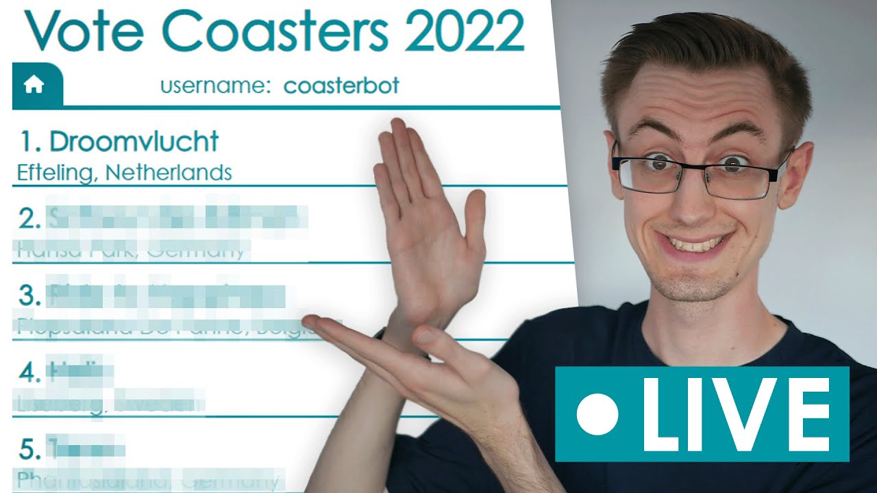 Coaster Bot Ranks All Of His Roller Coaster Credits - Live! - YouTube