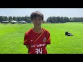 2021jcyクラブユース選手権u 15　名古屋グランパスu 15　32番選手　試合後インタビュー（8 21 準々決勝）