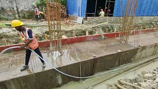 Concrete Curing | Water Curing Practical Experience | Water Curing Concrete | Sprinkling Curing