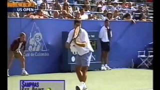 Pete Sampras great shots selection against Fernando Meligeni (US Open 1995 1R)