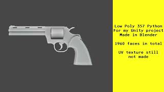 Low Poly .357 Python - Blender Showcase
