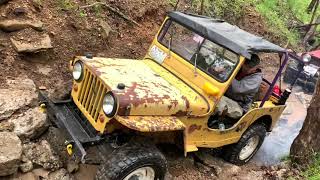 Willys Jeeps on Boulder Dash and Slippery When Wet @ Rush Springs Ranch 2021