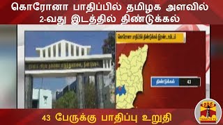 கொரோனா பாதிப்பில் தமிழக அளவில் 2-வது இடத்தில் திண்டுக்கல் - 43 பேருக்கு பாதிப்பு உறுதி