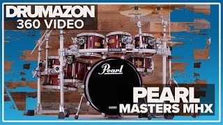 Pearl Masters Mahogany MHX Drum Kit, Red Mahogany, 360 Rotation  from Drumazon
