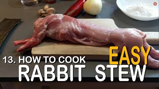 how to cook RABBIT STEW easy 👍 | 13. typical spanish food | como hacer conejo al ajillo facil