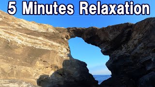 【5 Minutes Relaxation】5 minutes to heal your tired heart \u0026 mind - Blue Sky＆ Ocean in Jogashima Park