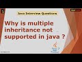 Why is Multiple Inheritance not supported | Java Interview Questions Series | Kaliyona | In Kannada