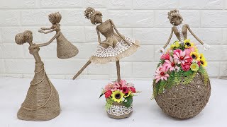 3 Beautiful Jute craft doll | How to decorate doll from jute rope | #2