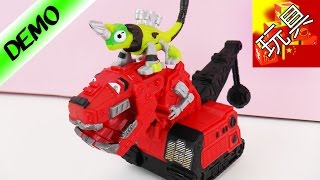 DINOTRUX 机器人 恐龙 机械 玩偶 玩具 组合 组装 T-RUX 霸王龙 \u0026 REPTO Mega 开箱 展示