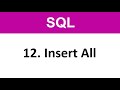 SQL Tutorial - 12  SQL Insert All Data insert in Table Oracle Commands