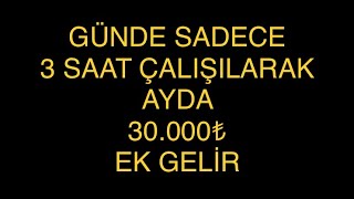 Aylık 30000₺ Ek Gelir Nasıl Kazanılır?