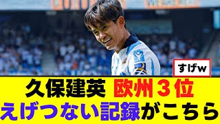 【異次元】久保建英、まさかの５大リーグトップ〇〇を記録w