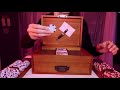 asmr poker set cards chips dice wooden box ~