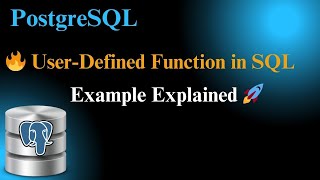 User defined function in PostgreSQL/ SQL 14# || SQL Query Example || Vaseem Analyst