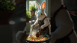 rabbit cook🍲🐇 #ai #funny #cooking #shortvideo #rabbit #shorts #youtubeshorts #viralvideo