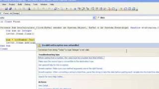 Visual Basic 2008 for Beginners: Tutorial 9.1 - TryParse Method Part 1