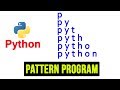 Python Pattern Programs - Printing Strings in Right Triangle Shape